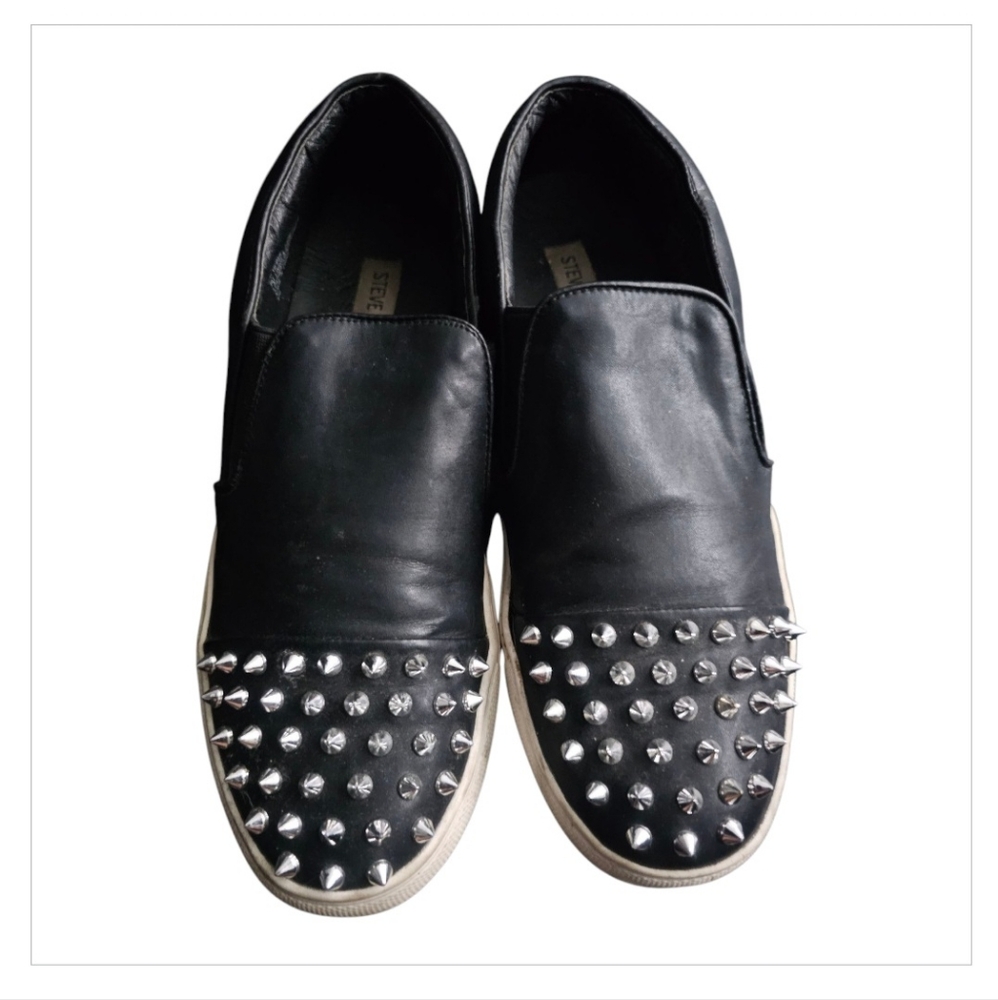 Black Steve Madden Studded Slip-On Sneakers